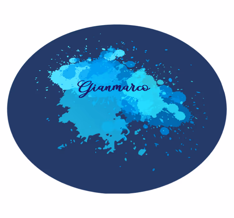 Vinylteppich Jugendliche Blauer spritzer - TenStickers