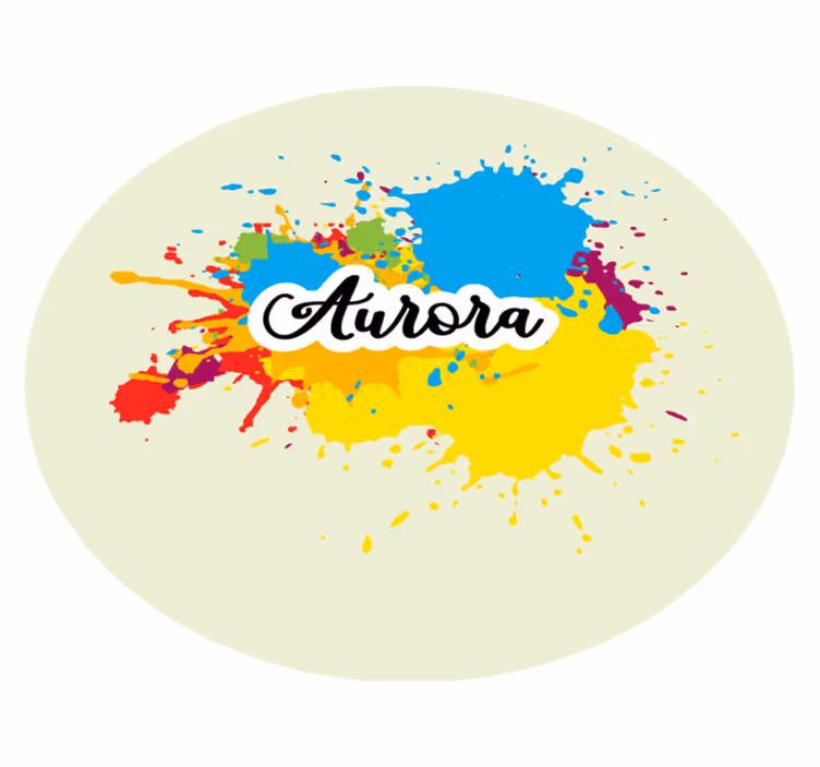 Vinyl Teppich Imitation Struktur splash-artwork mit namen - TenStickers
