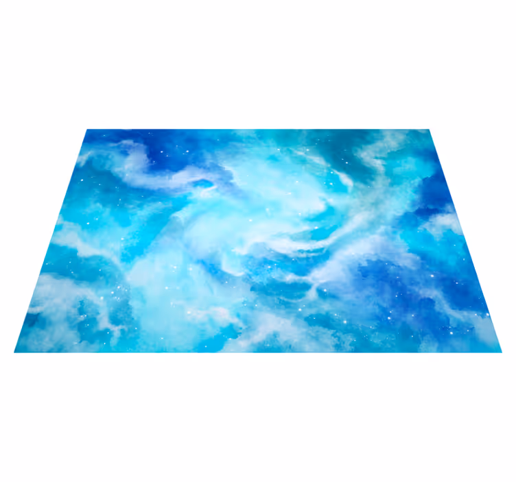 Vinylteppich Wohnzimmer Blu aquarela - TenStickers
