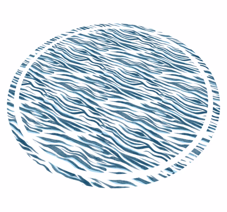 Vinyl Teppich Tiermuster stylische zebrawelle - TenStickers