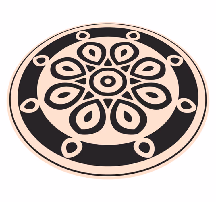 Vinyl teppich mandala elegantes rundmotiv - TenStickers