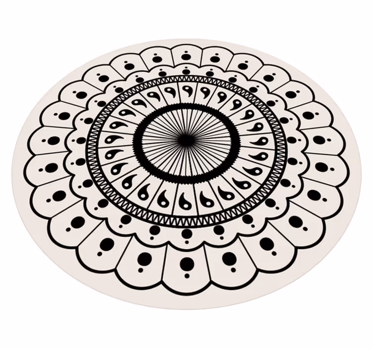 Vinylteppich Schlafzimmer Kreisförmiges boho-mandala - TenStickers