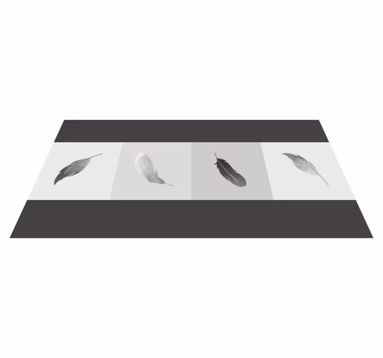 Vinyl Teppich Tiere feder-minimalismus - TenStickers