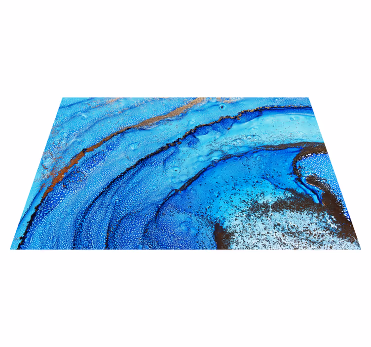 Vinyl Teppich Marmor ozeanwellenmotiv - TenStickers