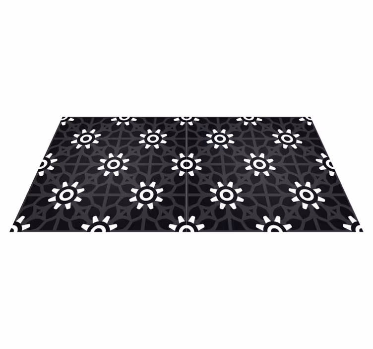 Vinyl Teppich Küche Beaumont blumenflieseneffekt - TenStickers
