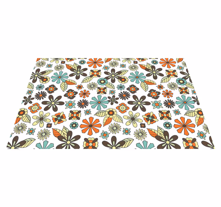Vinyl Teppich Vintage retro-design der 70er - TenStickers