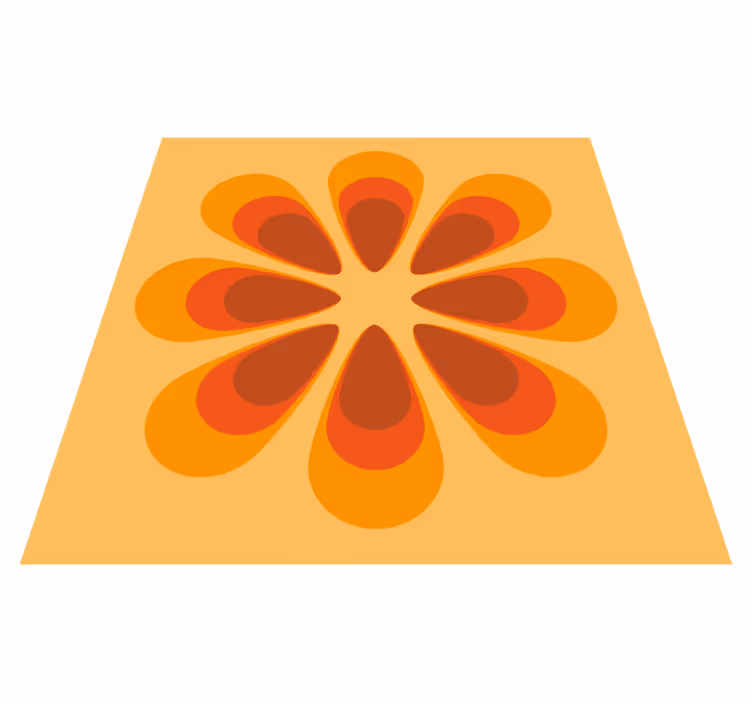 Vinylteppich Blumen 70er jahre einzelne blume - TenStickers
