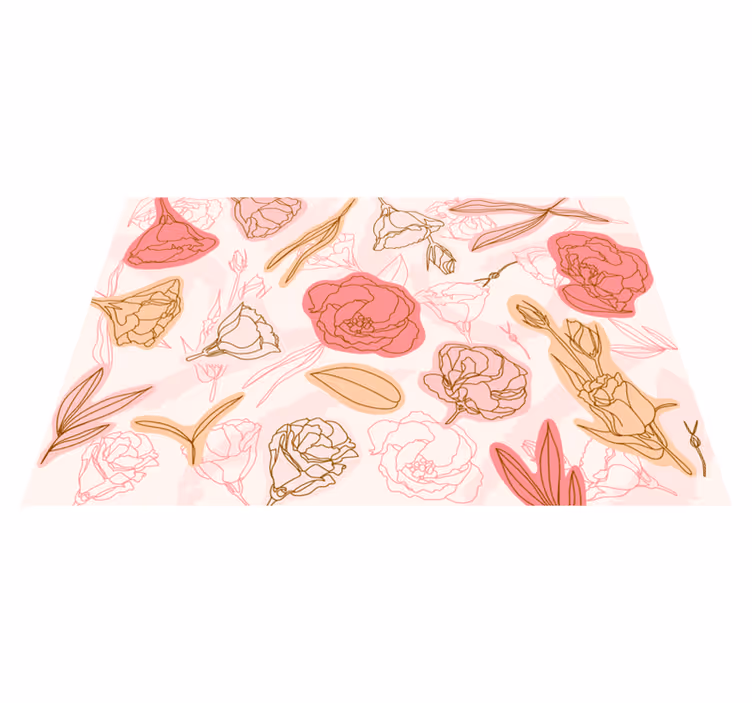 Vinyl Teppich Bad anspruchsvolles botanisches element - TenStickers
