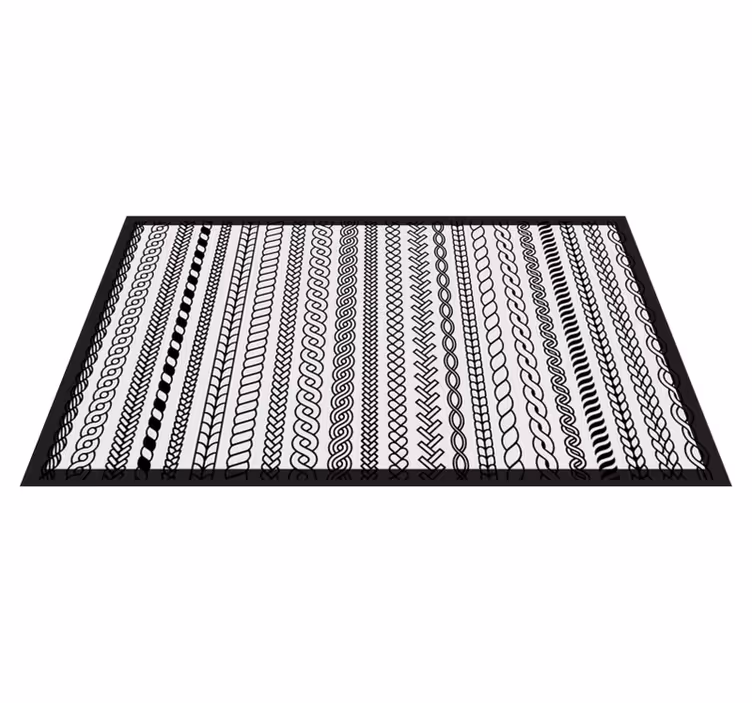 Vinyl Teppich Bad streifen und schlaufen - TenStickers