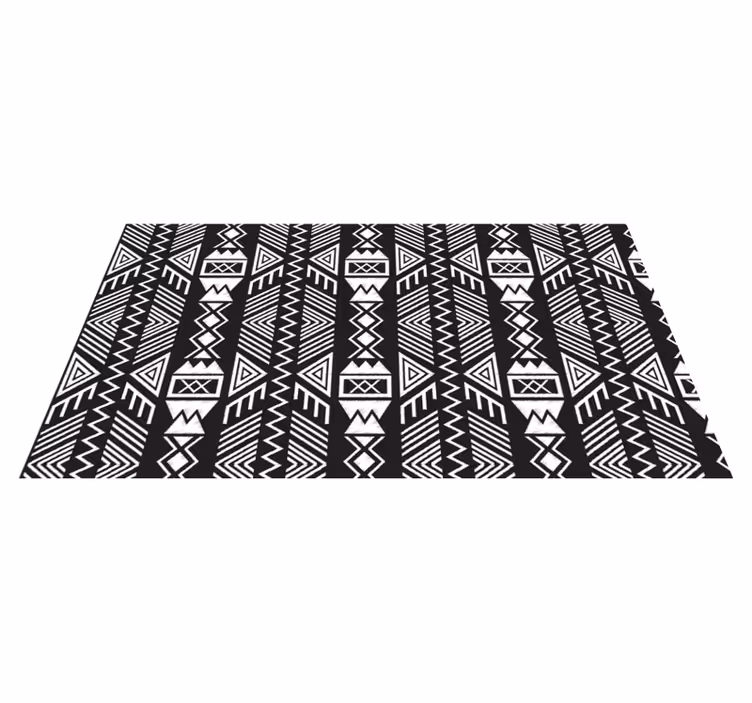 Vinyl Teppich Bad stammes-graues muster - TenStickers