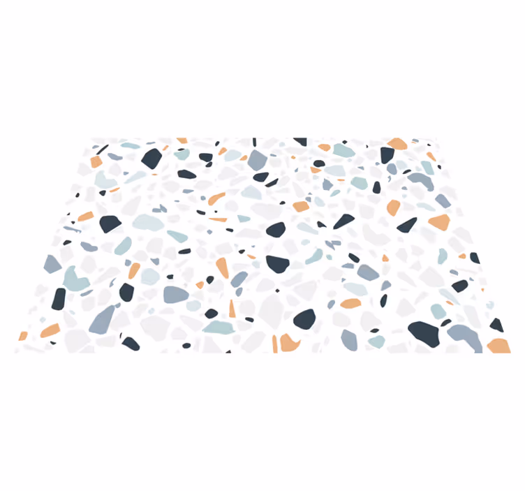 Vinyl Teppich mosaik weiße und schwarze Steine - TenStickers