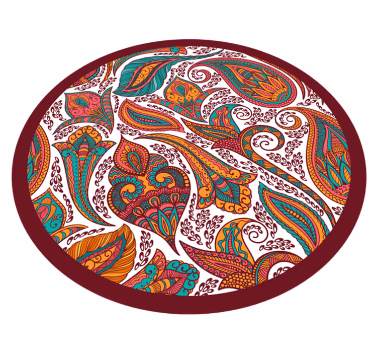 Vinyl Teppich Mandala bunte wirbelnde muster - TenStickers