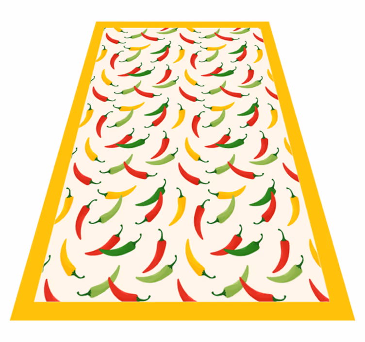 Vinyl Teppich Küche chili-pfeffer-motiv - TenStickers