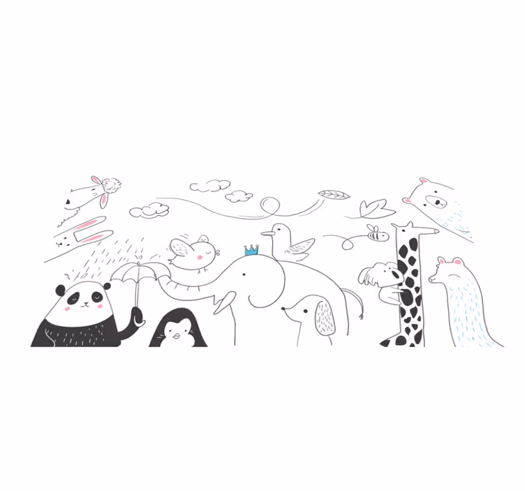 Vinylteppich nordisch Nordischer stil tiere vinyl teppich - TenStickers
