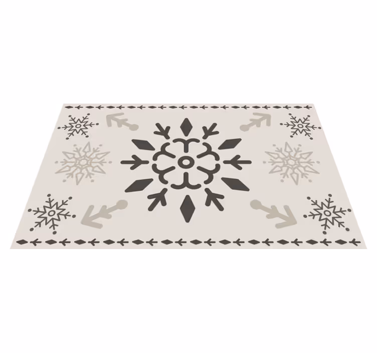 Vinyl Teppich Weihnachten geometrisches schneeflockenmuster - TenStickers