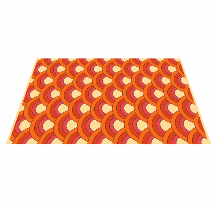 Vinylteppich geometrisch 70er jahre semicerles - TenStickers