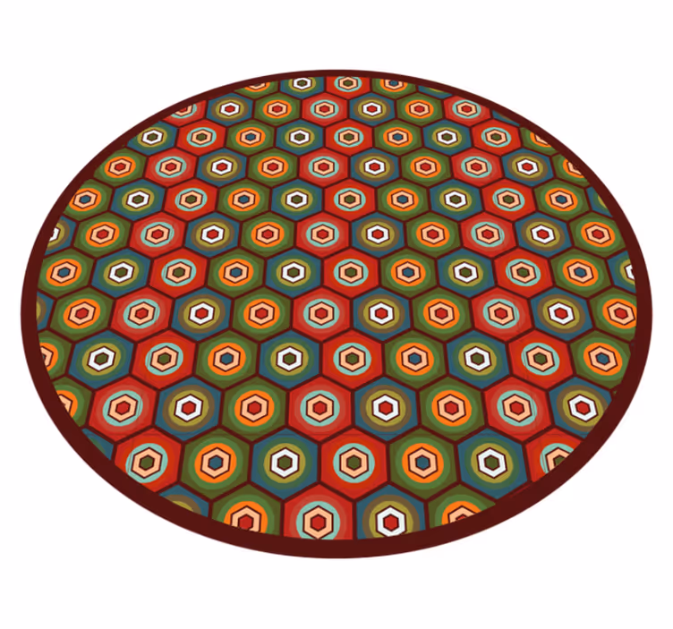 Vinylteppich geometrisch 70er geometrisches Muster - TenStickers