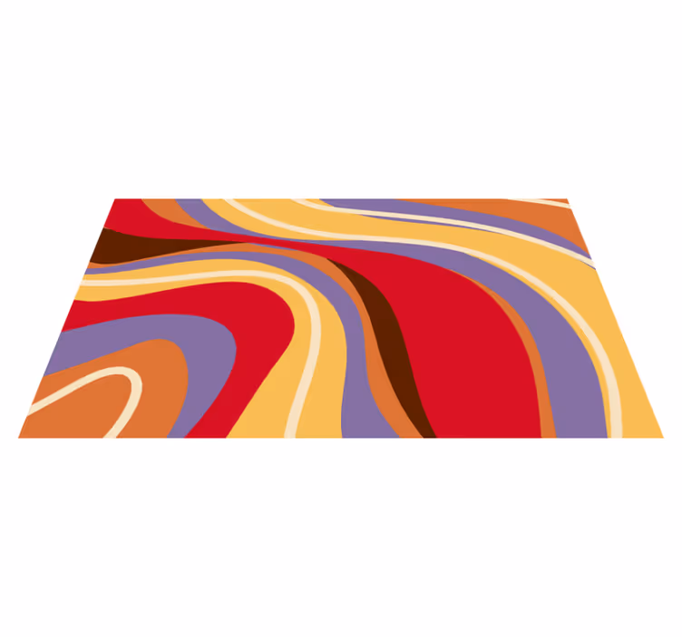 Vinylteppich Vintage 70er jahre vintage Muster - TenStickers