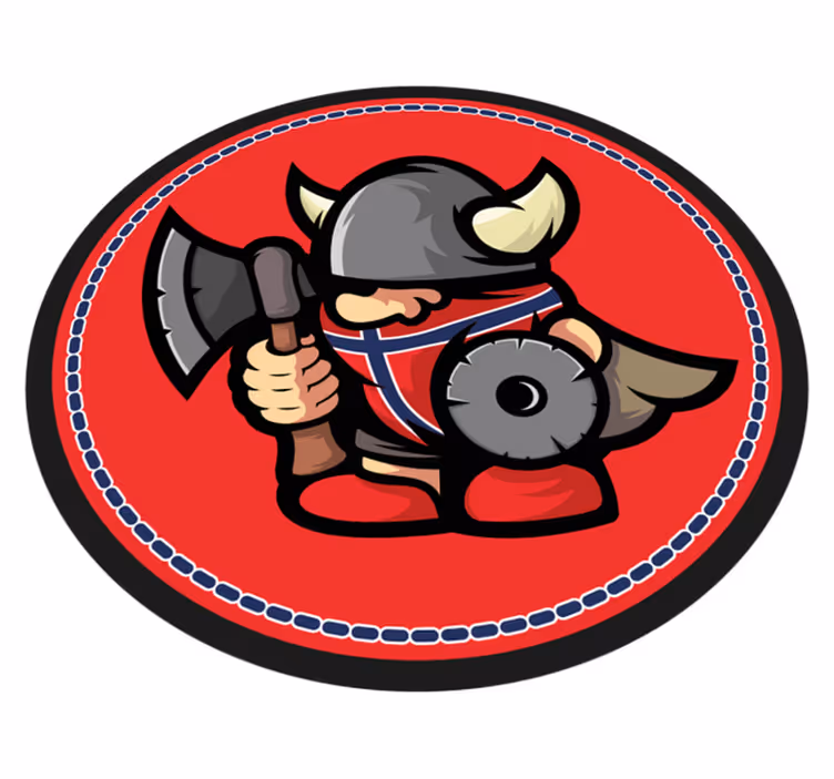 Vinyl Teppich kindlich wikinger-krieger-emblem - TenStickers