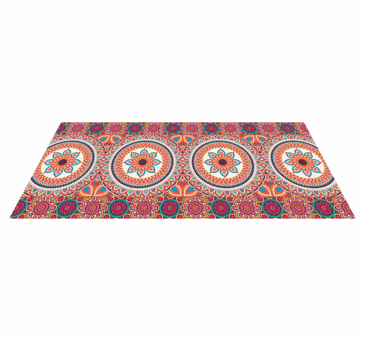 Vinyl Teppich Mandala lebendige anordnung - TenStickers