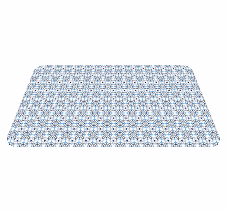 Vinylteppich Mosaik azurblaues elegantes arrangement - TenStickers