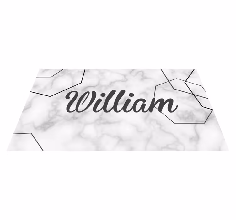 Vinyl Teppich Schlafzimmer marmor benutzerdefinierter name - TenStickers