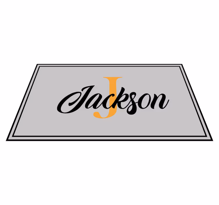 Vinyl Teppich mit Namen name und erstanzeige - TenStickers