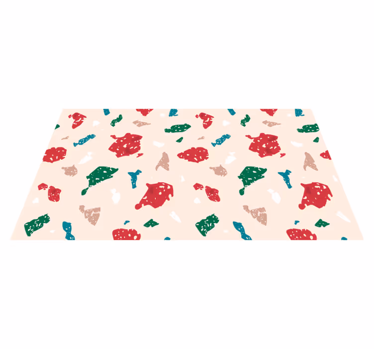 Vinyl teppich imitation struktur buntes terrazzo design - TenStickers