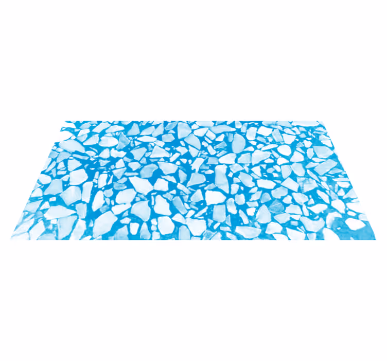 Vinylteppich Steinoptik kühles azurblaues mosaik - TenStickers