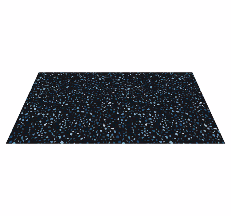 Vinylteppich Textur Schwarzer und blauer terrazzo - TenStickers