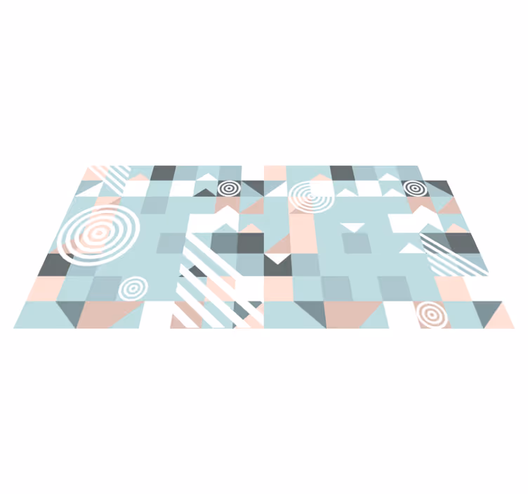 Vinylteppich nordisch Nordische geometrische pastelltöne - TenStickers