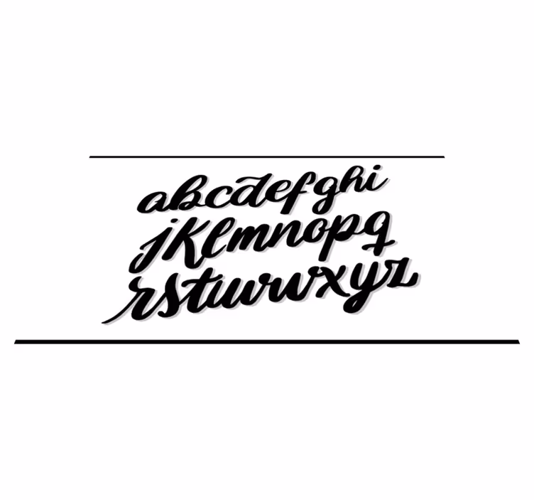 Vinyl Teppich Alphabet schwarze und weiße buchstaben - TenStickers