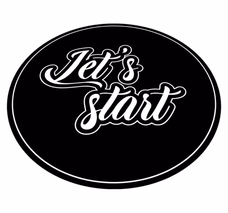 Vinyl Teppich Text fangen wir an zu zitieren - TenStickers