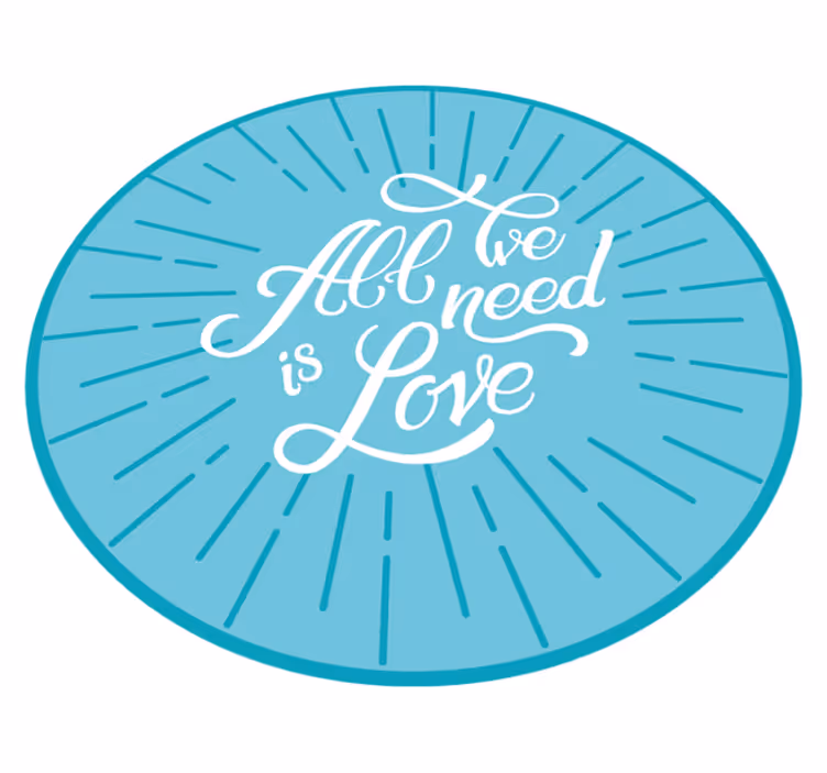 Vinyl Teppich Text alles was wir brauchen ist liebe - TenStickers