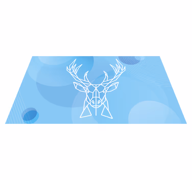 Vinyl Teppich Tiere geometrischer hirschkopf - TenStickers