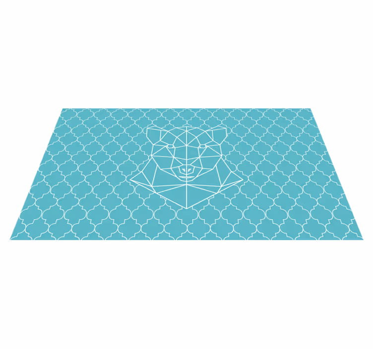 Vinyl Teppich Tiere geometrisches bärendesign - TenStickers
