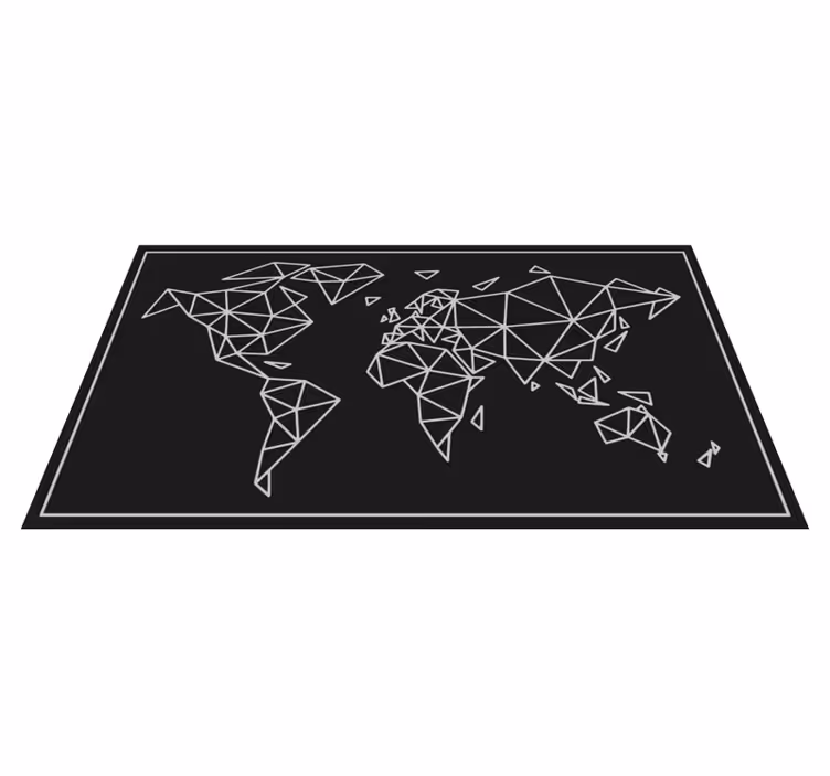 Vinyl Teppich Weltkarte geometrische illustration - TenStickers