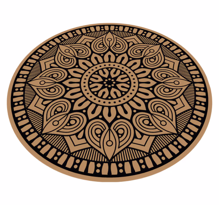 Vinyl teppich mandala mit anspruchsvollem muster - TenStickers