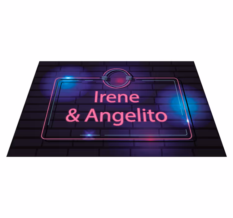 Vinyl Teppich Jugendzimmer neon-paarnamen - TenStickers