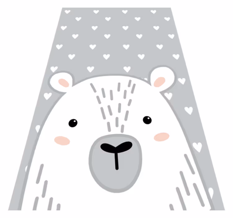 Vinyl teppich baby grauer bär - TenStickers