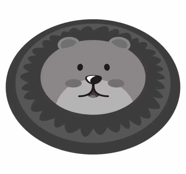 Vinyl Teppich Baby süßes löwengesicht - TenStickers