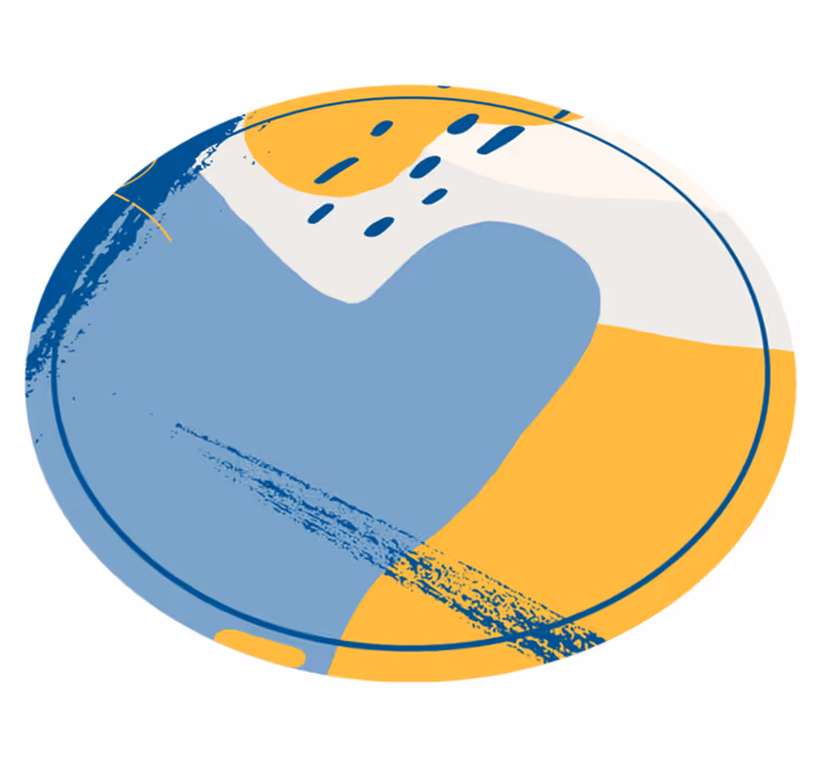 Vinylteppich Steinoptik kreisförmige kunst - TenStickers