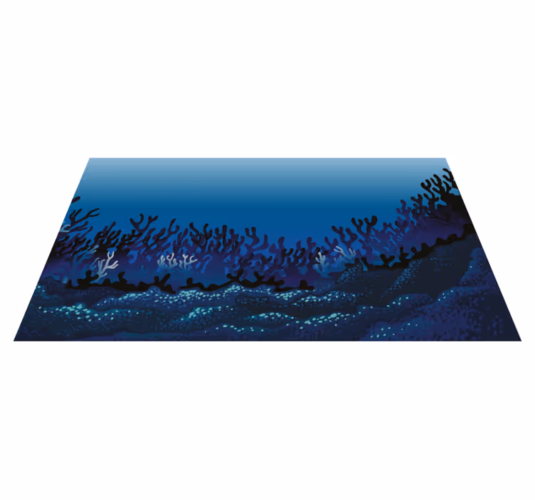 Vinyl teppich natur mit korallenriff-muster - TenStickers