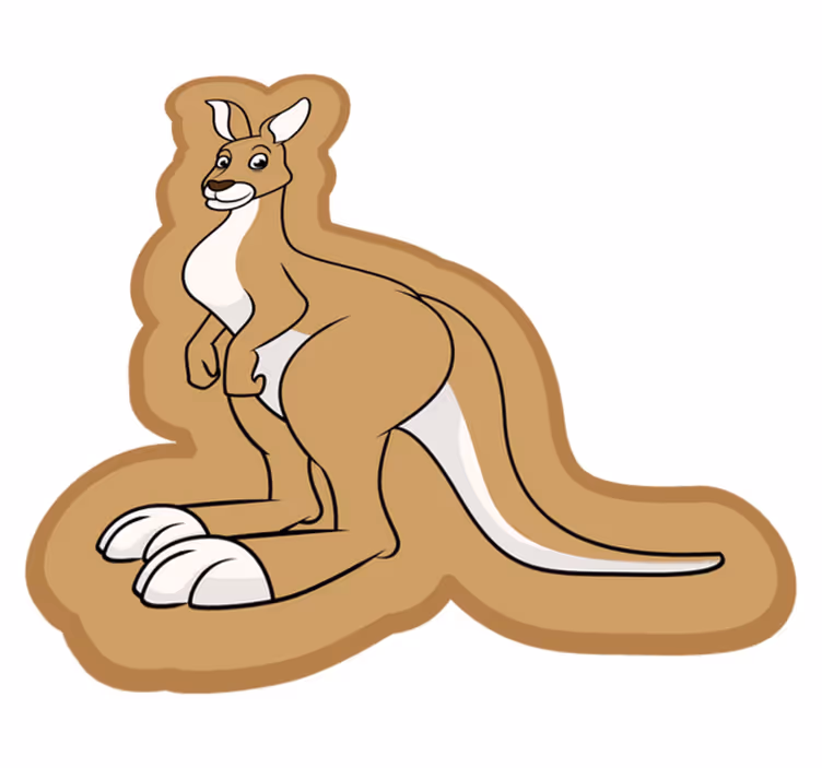 Vinylteppich Tiere Cooles cartoon-känguru - TenStickers