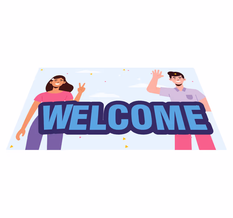 Vinyl Teppich Eingang willkommensgrüße - TenStickers
