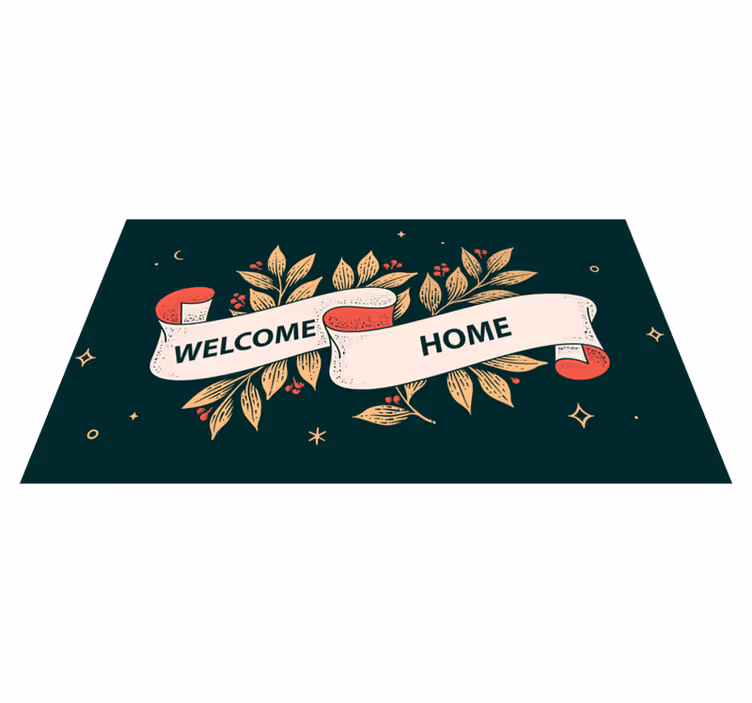 Vinyl Teppich Eingang sternenklares willkommen zu hause - TenStickers