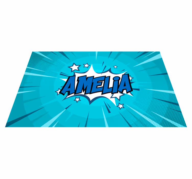 Vinyl Teppich Jugendzimmer name im comic-stil - TenStickers