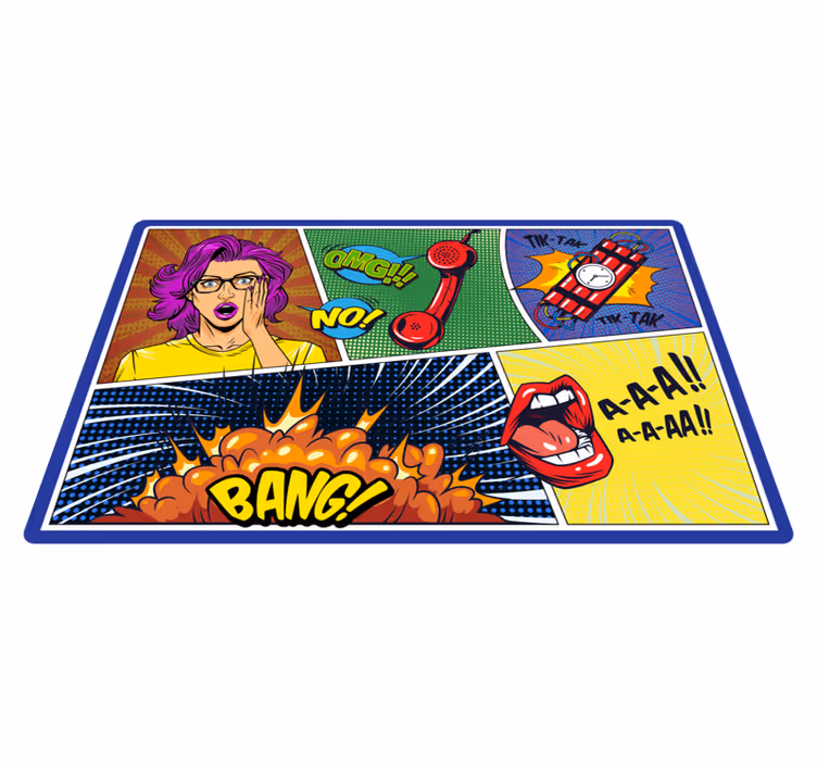 Vinylteppich Schlafzimmer Comics mit explosiven strahlen - TenStickers