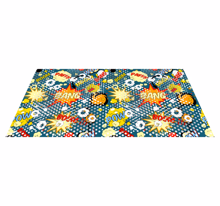 Vinylteppich Schlafzimmer Comic-explosionsmuster - TenStickers