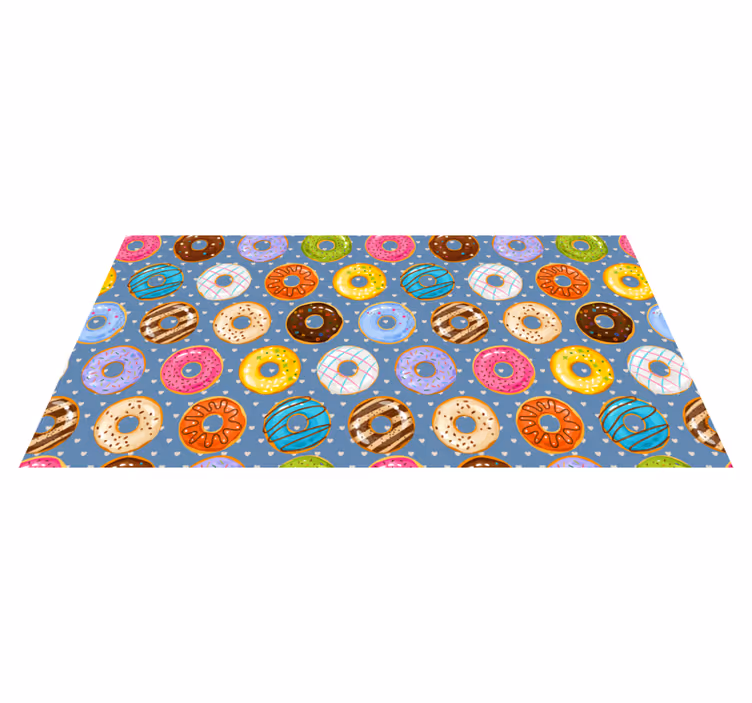 Vinyl Teppich Küche lebendiges donut-motiv - TenStickers